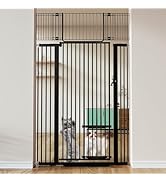 COMOMY 71" Extra Tall Pet Gate for Cats, 29.5-40.6" Extra Wide Cat Gate with Adjustable Cat Door,...