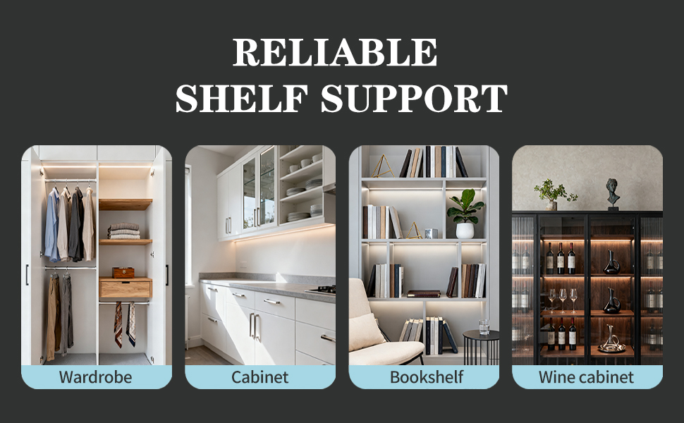 SOPAMI Screw in shelf Pins with Anti-Slip:Your Perfect Shelf Support Solution.