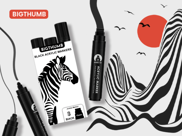 big black marker paint pens