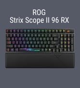 ASUS ROG Strix Scope II 96 RX Wireless Optical Gaming Keyboard – 96% Full-Size, Tri-Mode Connecti...