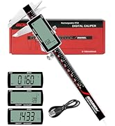 GODESON Digital Caliper, Rechargeable Digital Micrometer-IP54 Waterproof, Stainless Steel &amp; Large...