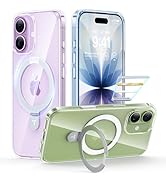 TORRAS Ostand Magnetic for iPhone 17 Case Clear, Fit for MagSafe, 3X Military Drop Protection, Ca...