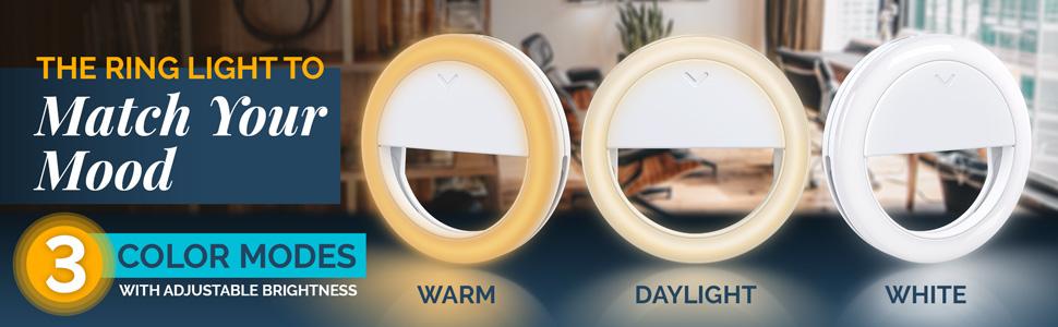 3 color modes 10 brightness setting intensities adjustable long lasting warm daylight white