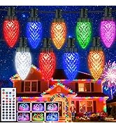 Joomer Christmas String Lights, 65FT 100 LED C9 Color Changing RGB Xmas Tree Lights Connectable R...