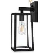 SHINE HAI Dusk to Dawn Sensor Outdoor Wall Sconce, Exterior Wall Lantern Fixture with E26 Base, W...
