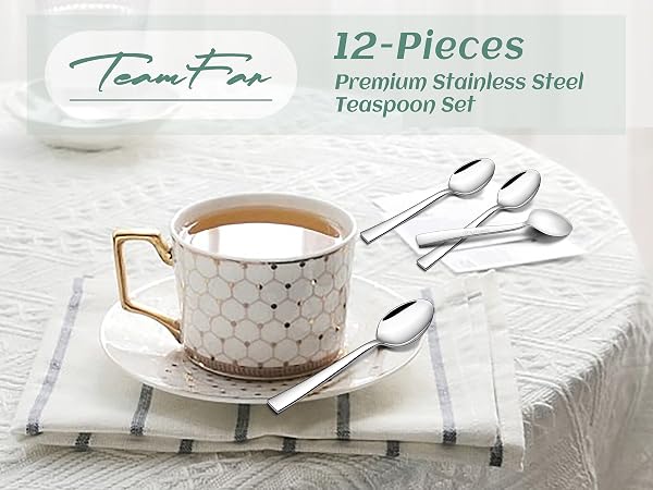Our tea spoons are constructed of food grade 18/0 stainless steel without any harmful substances