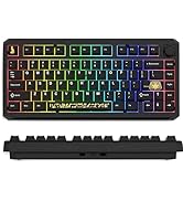 Womier ERA75 75% Wireless Mechanical Keyboard with VIA/QMK, Knob Full Aluminum Custom Keyboard, P...