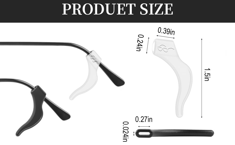 Eye Glasses Ear Grippers 24 Pairs