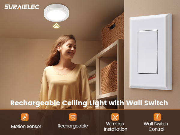 rechargeable battery ceiling light