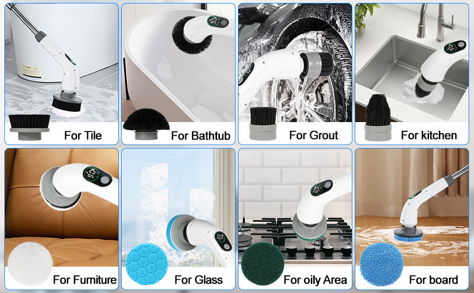 multi function electric spin scrubber