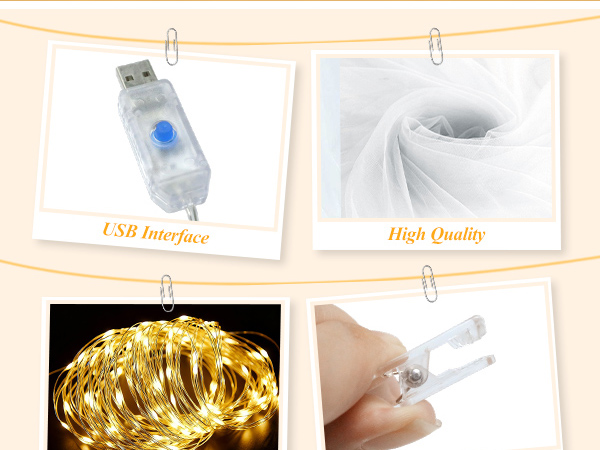 Tulle backdrop curtain with light
