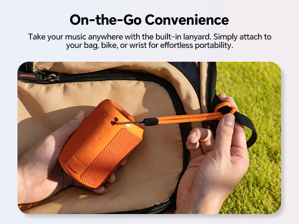 compact speaker for backpack