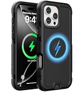 Follaroma for iPhone 16 Pro Max Case, Compatible with MagSafe, Heavy Duty Shockproof Protective C...