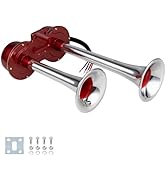 BANHAO Train Horn Kit Universal Electric Horns Dual Trumpet 130dB Super Loud Air Horns For Any 12...
