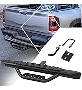 Universal 36.5" W X 3.75" OD Black Aluminum Rear Drop Hitch Step Bar Bumper Guard Fits 2" Receive...