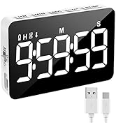 Rechargeable Digital Kitchen Timer for Cooking, Magnetic Timers with Countdown/up, Kids Timer wit...
