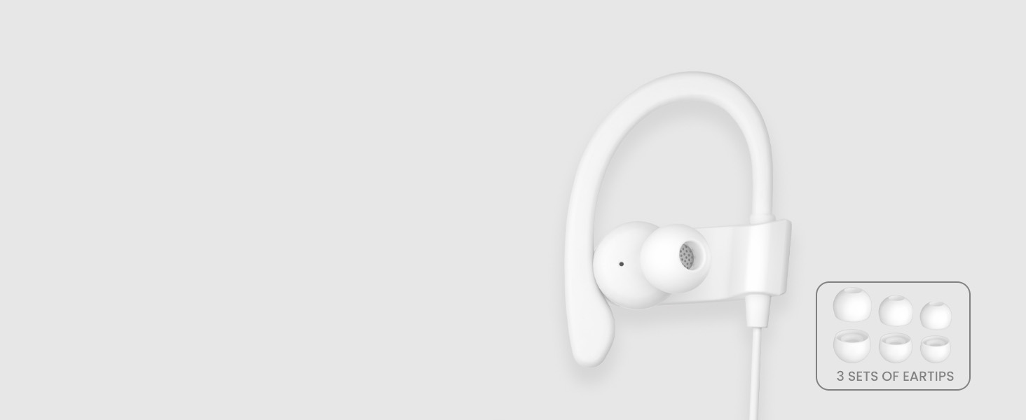 Avantree E171 has three sizes of earbud tips. 