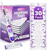 Disposable Mop Pads Refills for Swiffer Powermop: 30 Pcs Wet Dry Pad for Multi-Surface Floor Clea...