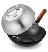 Yosukata carbon steel wok pan