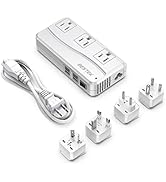 BESTEK Universal Travel Adapter 220V to 110V Voltage Converter with 6A 4-Port USB Charging and UK...