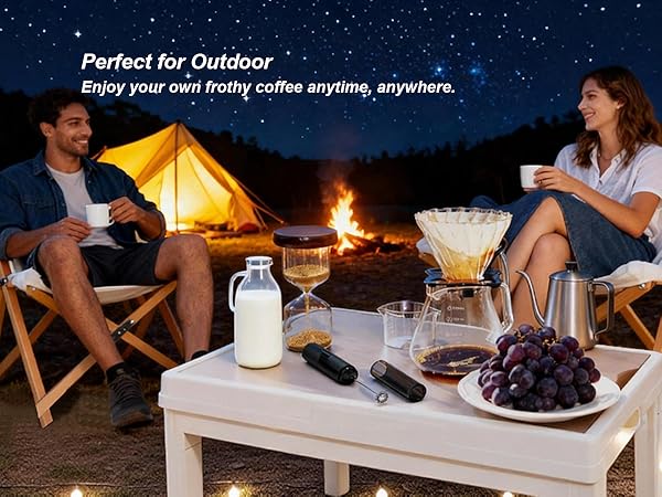 Portable milk frother