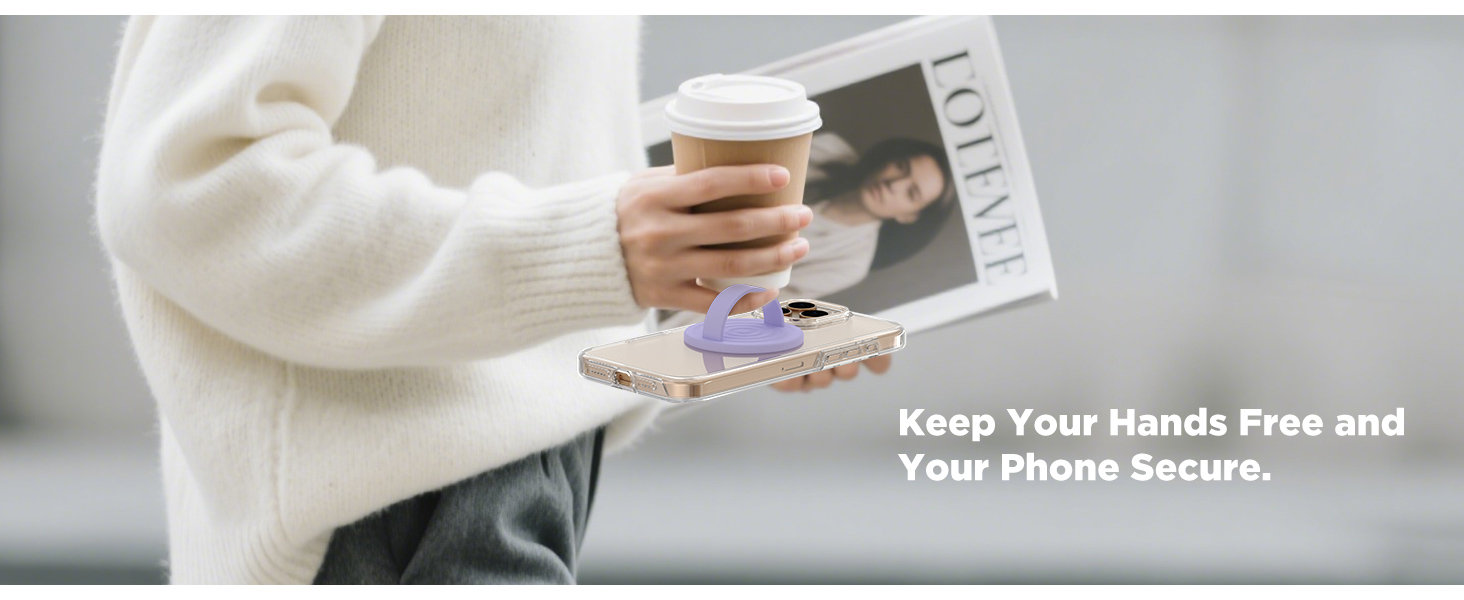 coffker phone ring grip holder, comfortable magnetic phone grip, finger holder for phone