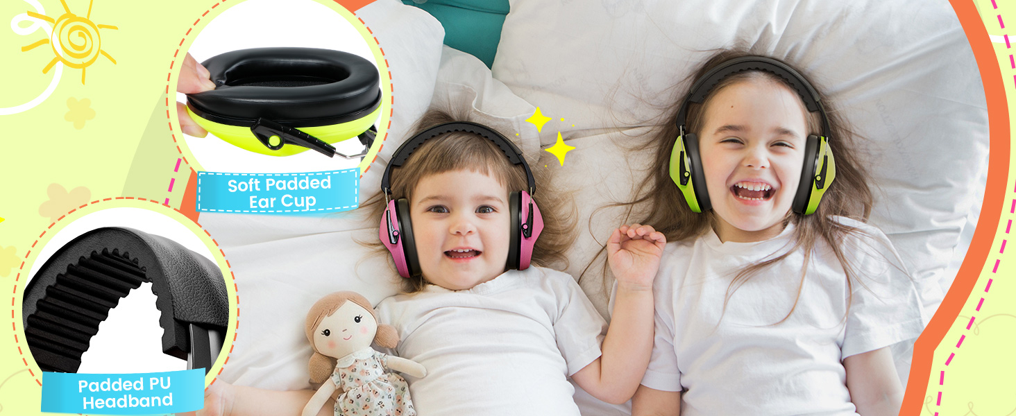Dr.meter Ear Muffs for Noise Reduction: 27.4SNR Noise Cancelling Headphones for Kids Adults