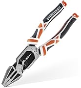 VANQUISH 8-in-1 Linesman Pliers, 8’’ Multipurpose Combination Pliers Wire Cutter/Crimper/Stripper...