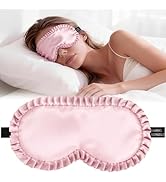 Silk Sleep Mask for Women, 100% Mulberry Silk Eye Mask, All-Silk Filled, Adjustable Elastic Strap...