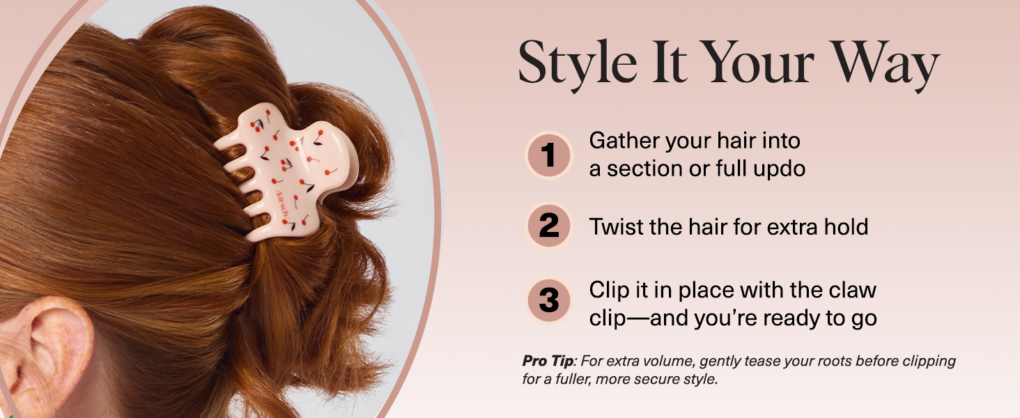 Hair Clips for Women Strong Hold Claw Clips Thick or Thin Hair Recycled Plastic Non Slip Durable