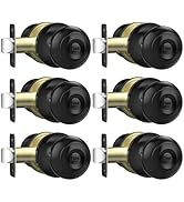AEEKEL Privacy Door Knob, Matte Black Door Knobs Interior Keyless Locks Set(6 Pack), Bedroom Bath...