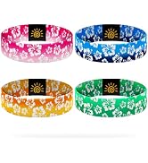 CHEMUSE 4 Pcs Surfer Beach Bracelets for Men Women Inspirational Elastic Comfy Summer Reversible ...
