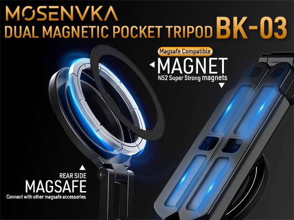 Dual Magnetic Phone Tripod