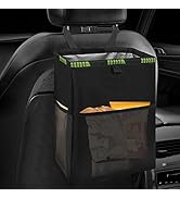 Homelove Hanging Car Trash Can with 4 Storage Pockets, Waterproof Leakproof Oxford Auto Garbage B...