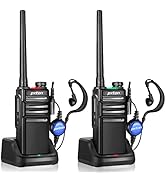 pxton 999S Rechargeable walkie talkies for Adults Long Range with Upgrade earpieces and Charger D...