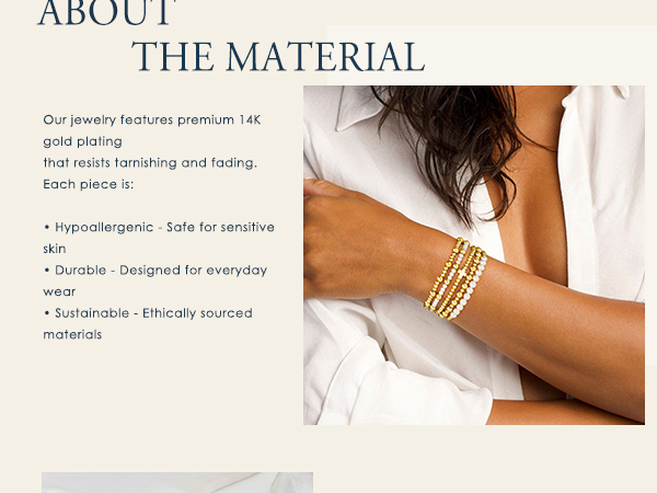 gold bead bracelets for women