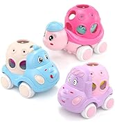 BeAndge Baby Girl Toys Gifts for 1 2 Year Old Girls, Pink Cars for Babies 6-12 12-18 Months, Push...