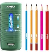 AFMAT Electric Pencil Sharpener, Fully Automatic Pencil Sharpener, Auto in &amp; Out, Rechargeable Ha...