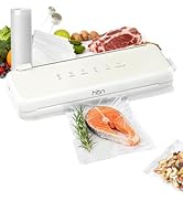 HBN Vacuum Sealer Compact Food Vacuum Sealer Machine Automatic Kitchen Food Sealer Countertop Dou...