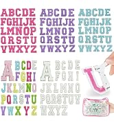 Ovatt 130 Pieces Chenille Letter Patches, Iron on Sew on Patches, 5 Sets Self Adhesive A-Z Letter...