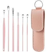 6 Pcs Ear Wax Removal Kit: Ear Cleaner Tools: Mini Portable Ear Scope with Stainless Steel 360° S...