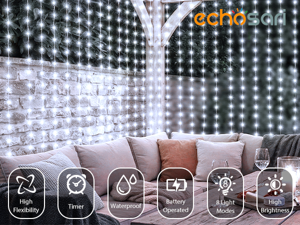 fairy lights curtain