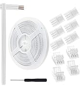 RGBZONE 32.8ft 3Pin LED Extension Cable Wire and 10Pcs 3Pin LED Strip Connectors Strip to Wire Qu...