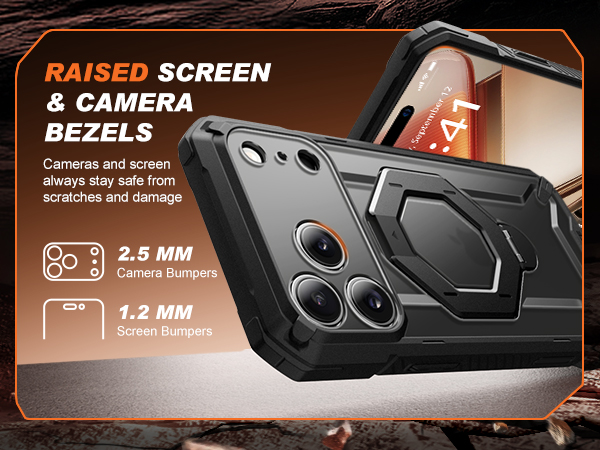 raised screen camera bezels