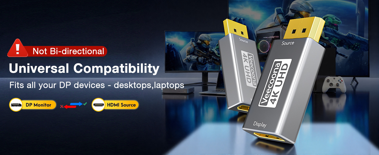 4K DisplayPort to HDMI Adapter