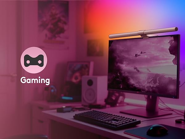 monitor light bar with backlight