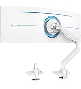 Premium Heavy Duty Monitor Arm for 17 to 49 inch Screens up to 44lbs, Fully Adjustable Ultrawide ...