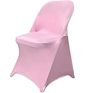 HAINARverS Stretch Spandex Folding Chair Covers 10PCS, Universal Fitted Chair Cover Protector for...
