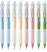 Pur Pick Aesthetic Gel Pens, 8 Pack Quick Dry Black Ink Pens 0.7mm Fine Point Retractable Pens, S...