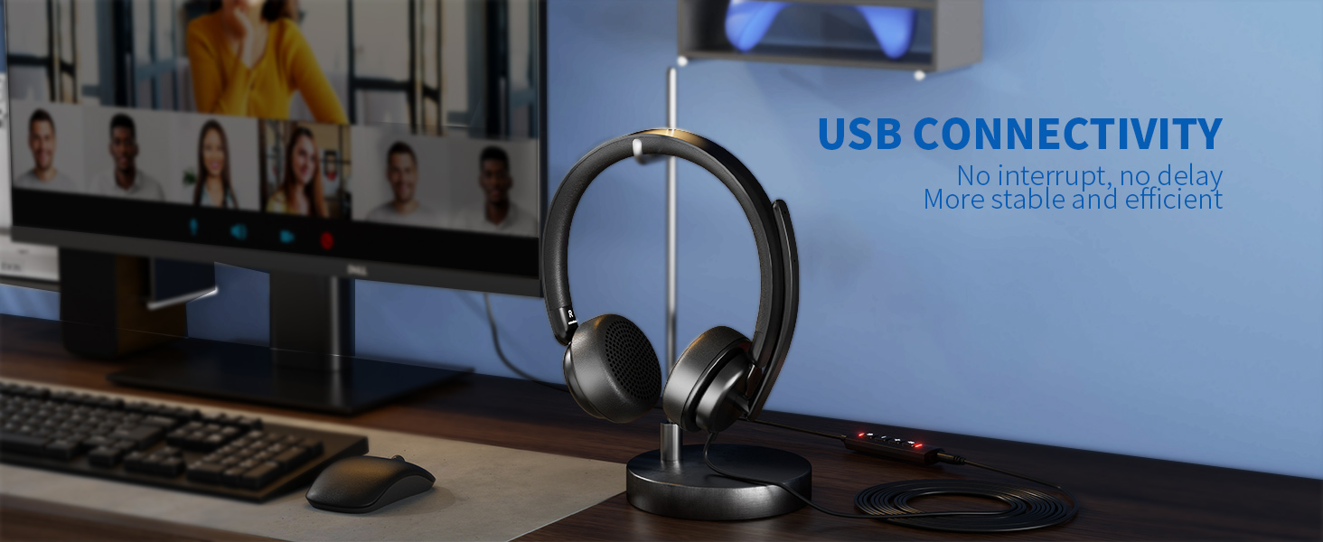 usb computer headset with mic laptop headset background noise cancelling headset usb teams headset